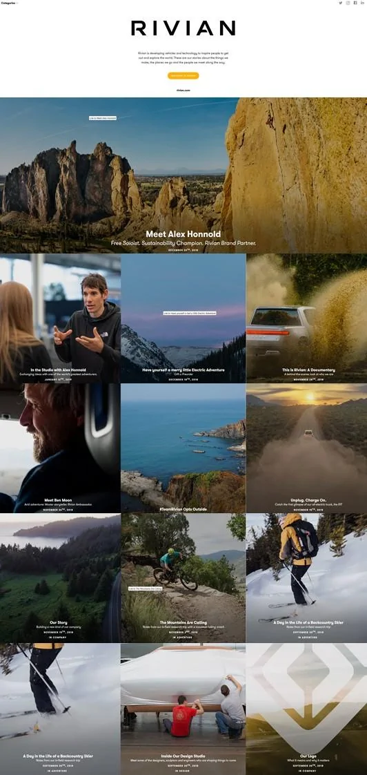 Rivian R1T R1S A History of Rivian (via its webpage) - Part 1 01-16-19