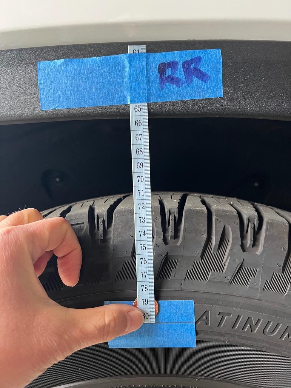 Rivian R1T R1S Sagging measurements IMG_0959