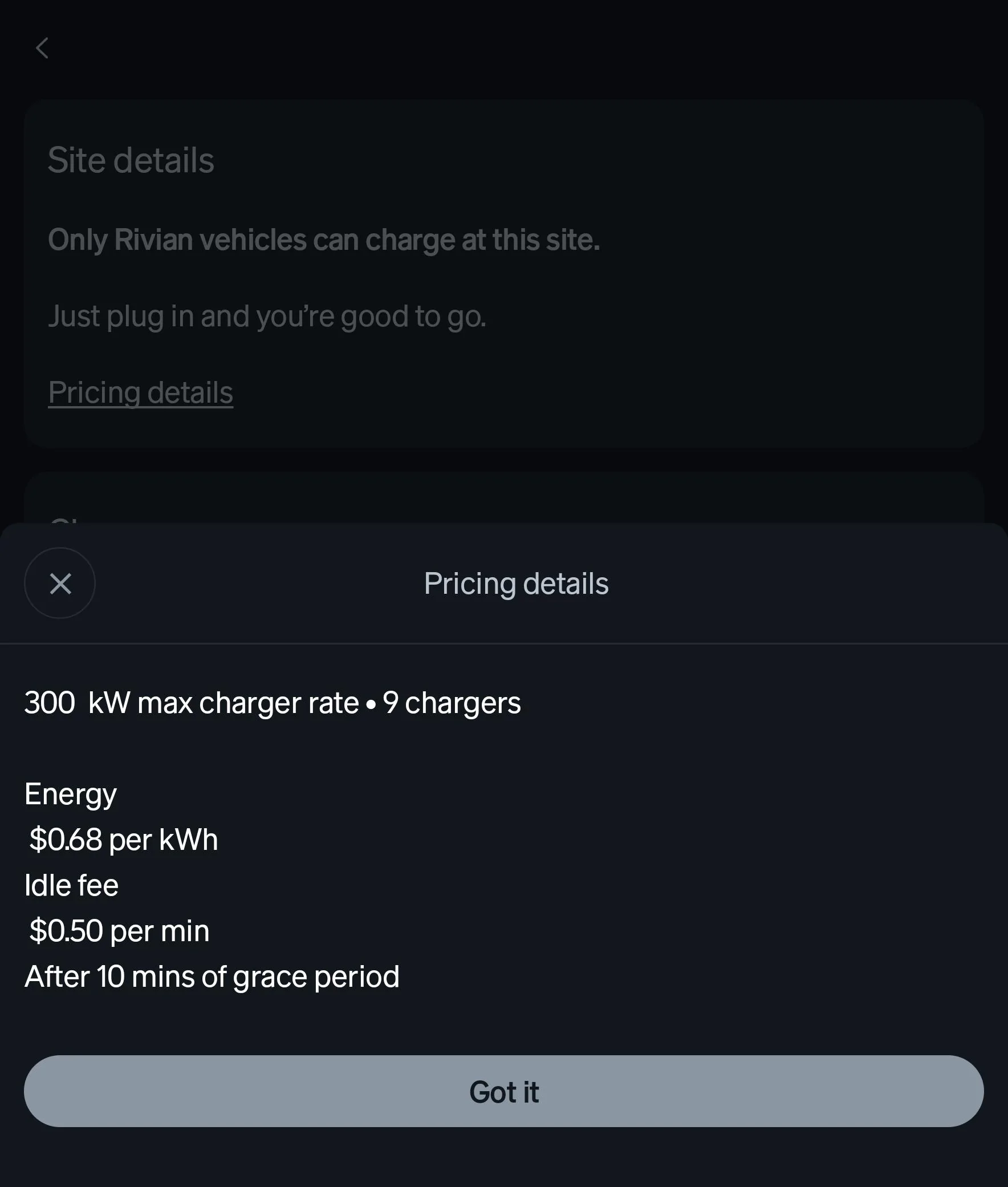 Rivian R1T R1S Rivian now charging $.68 per kwh 1000030796