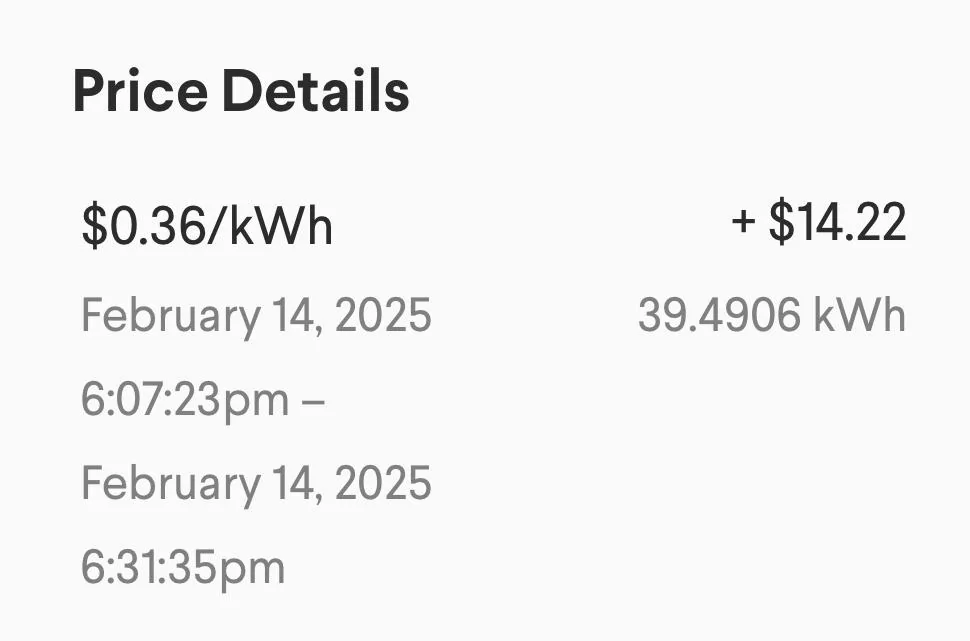 Rivian R1T R1S Rivian now charging $.68 per kwh IMG_6409