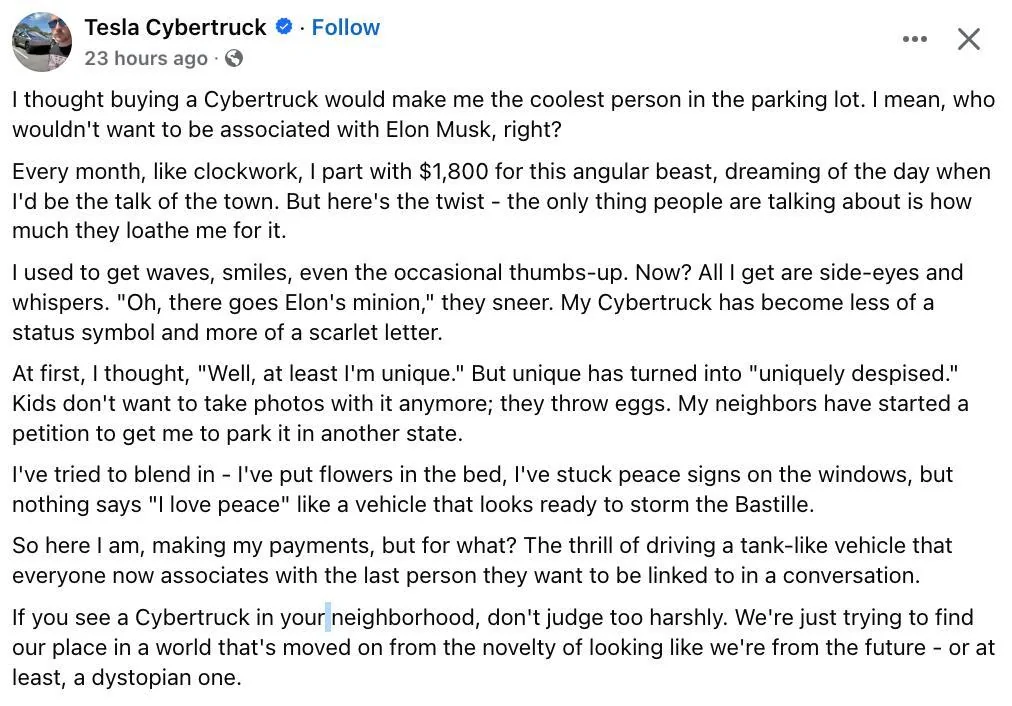 Rivian R1T R1S Cybertruck Laugh of the Day [⚠️ WARNING: NO POLITICS; MEMBERS BANNED] 1739721054190-r5