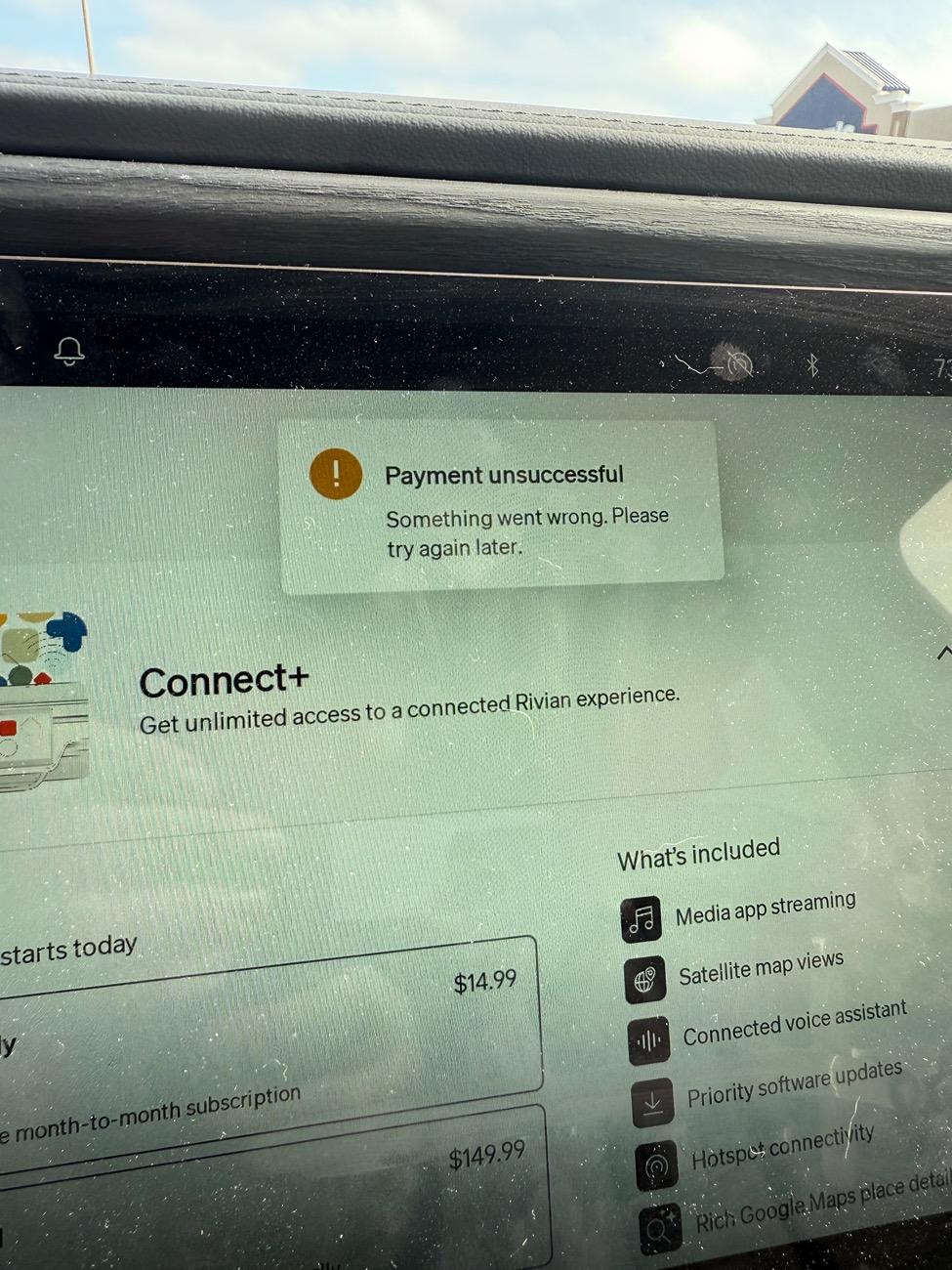 Rivian R1T R1S connect + payment not accepted IMG_0229