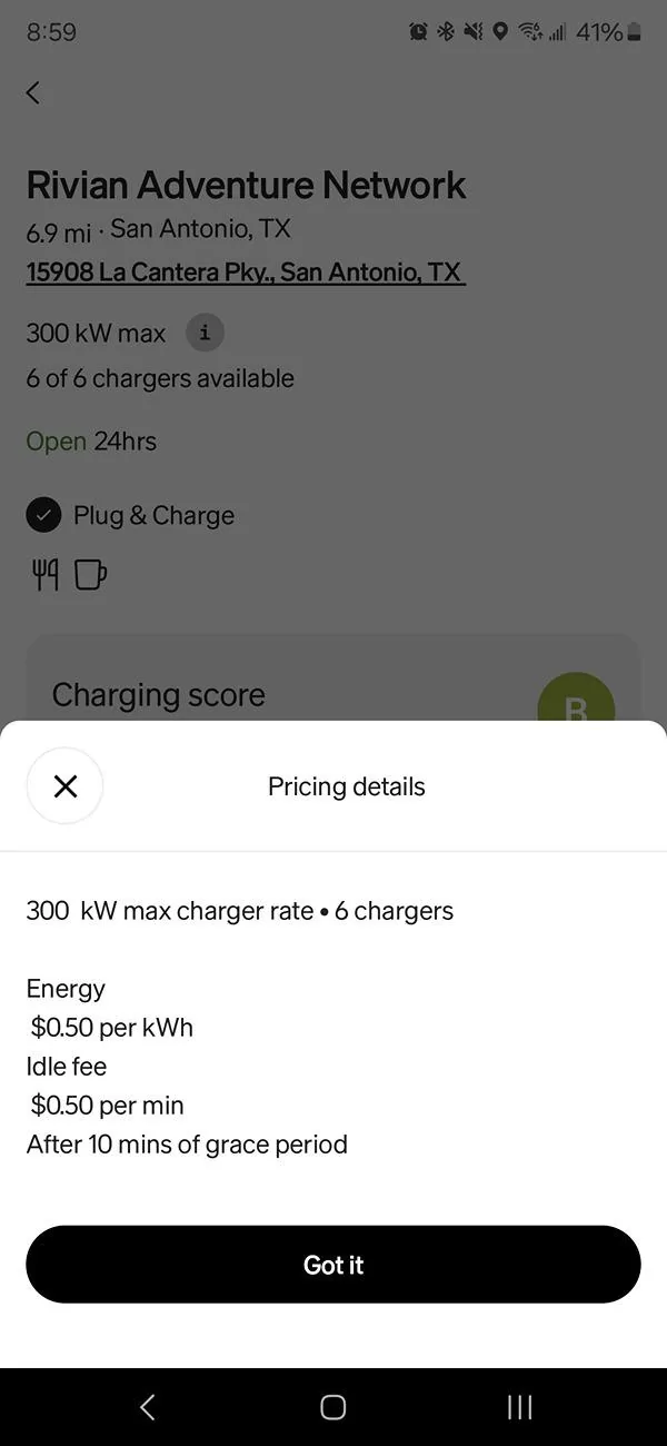 Rivian R1T R1S Rivian now charging $.68 per kwh 1000004059