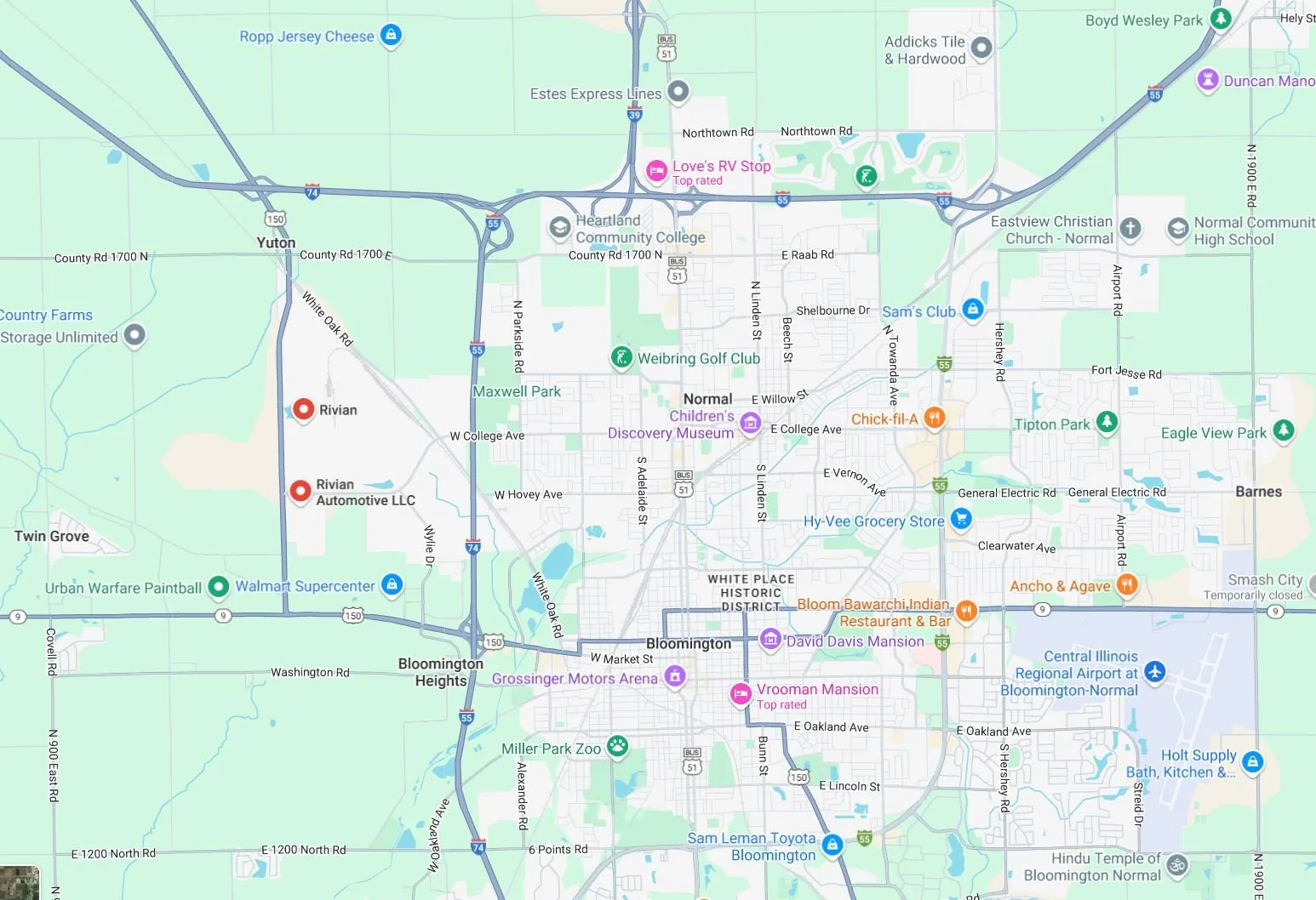 Rivian R1T R1S A History of Rivian (via its webpage) - Part 1 Rivian Facility at Normal, Illinois