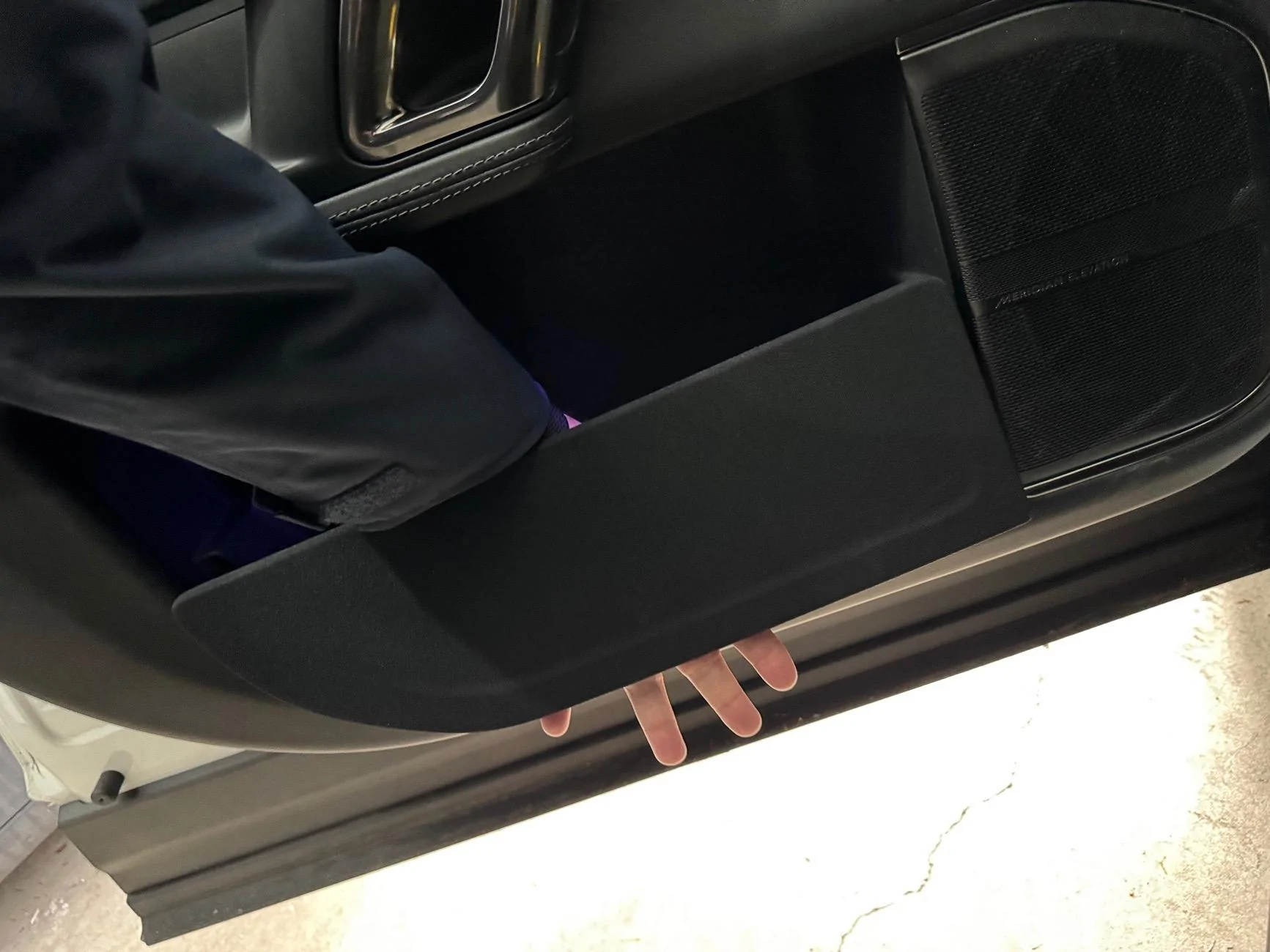 Rivian R1T R1S Door storage unhinged at bottom IMG_0670