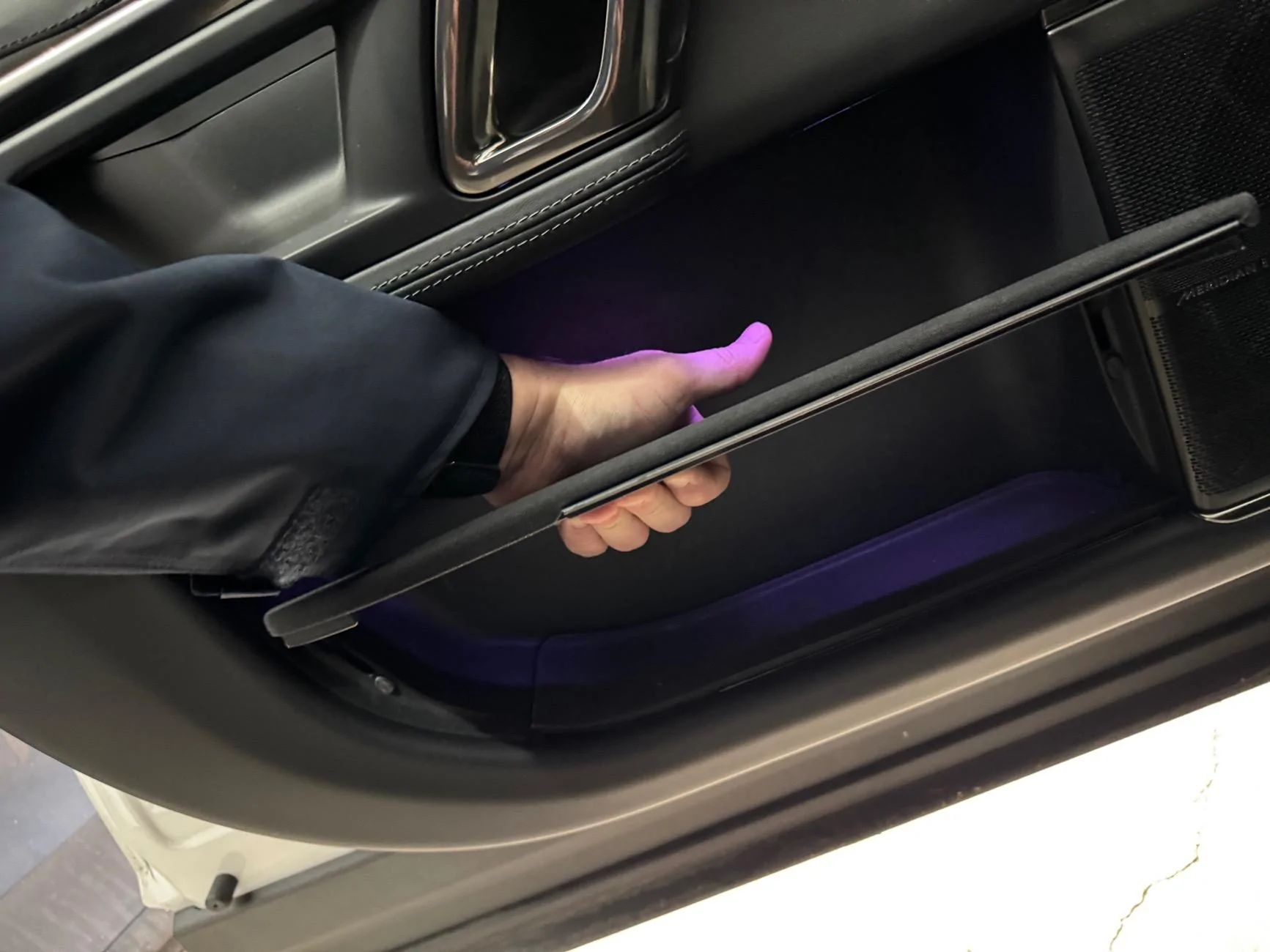 Rivian R1T R1S Door storage unhinged at bottom IMG_0672