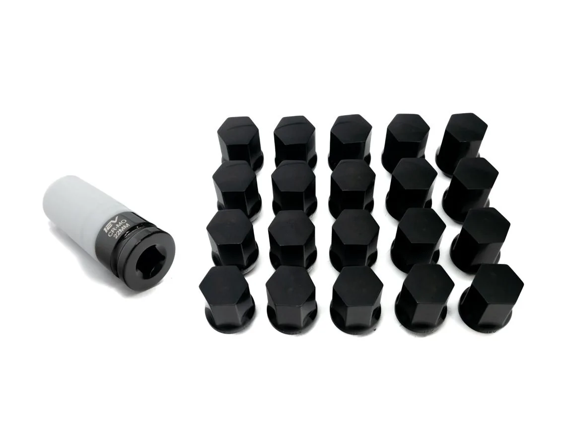 Rivian R1T R1S Forged 1-pc Full Length Enclosed Lug Nuts for Rivian R1T / R1S - EV Sportline 01-RIV - Lug nuts