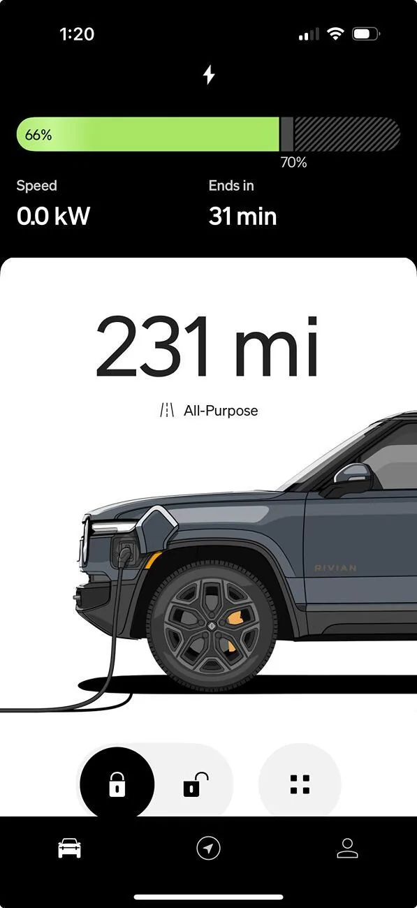 Rivian R1T R1S App Doesn’t Register Charge Rate 1740345659966-ud