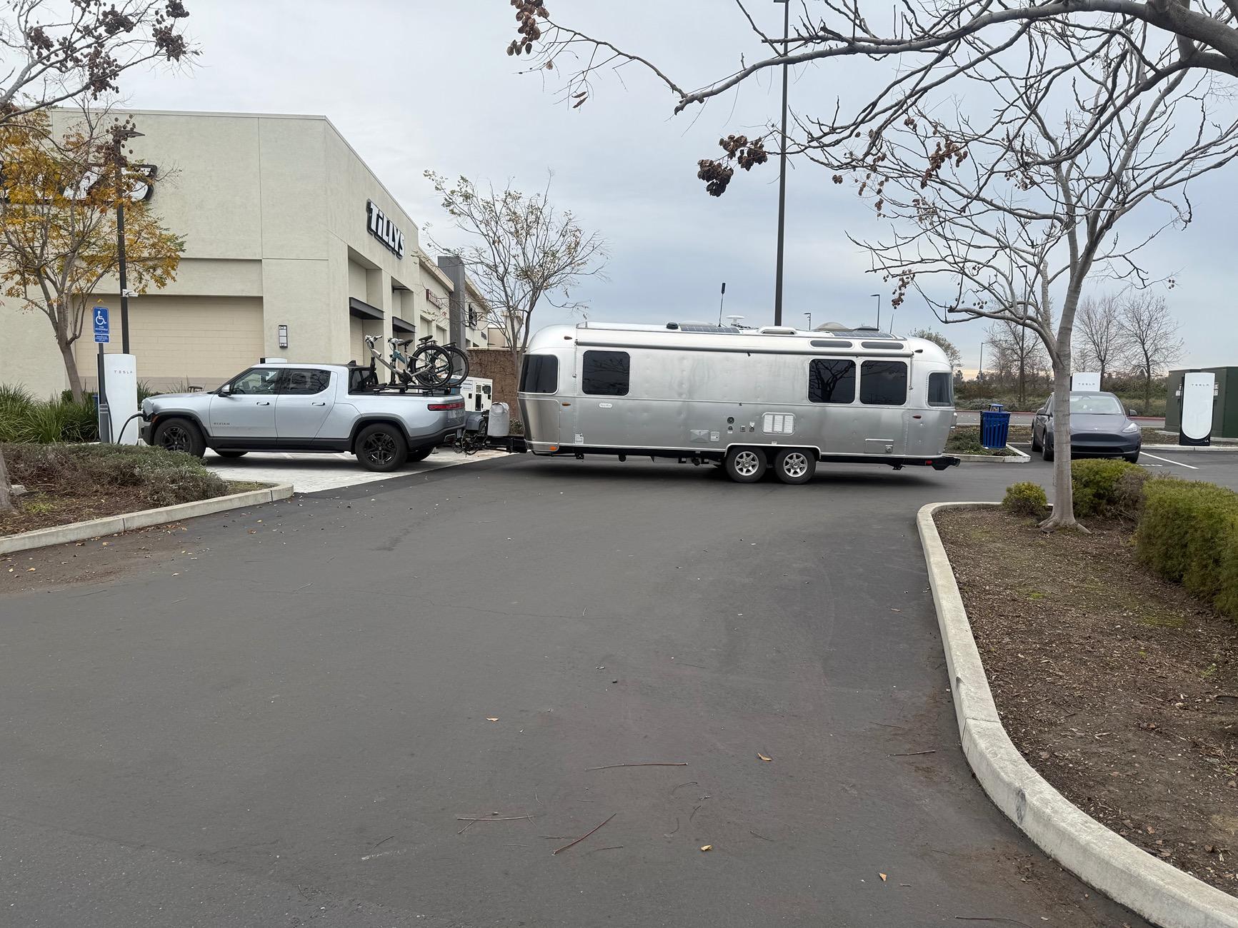 Rivian R1T R1S Bend OR to Temecula CA - Trailer Friendly Chargers list IMG_1036