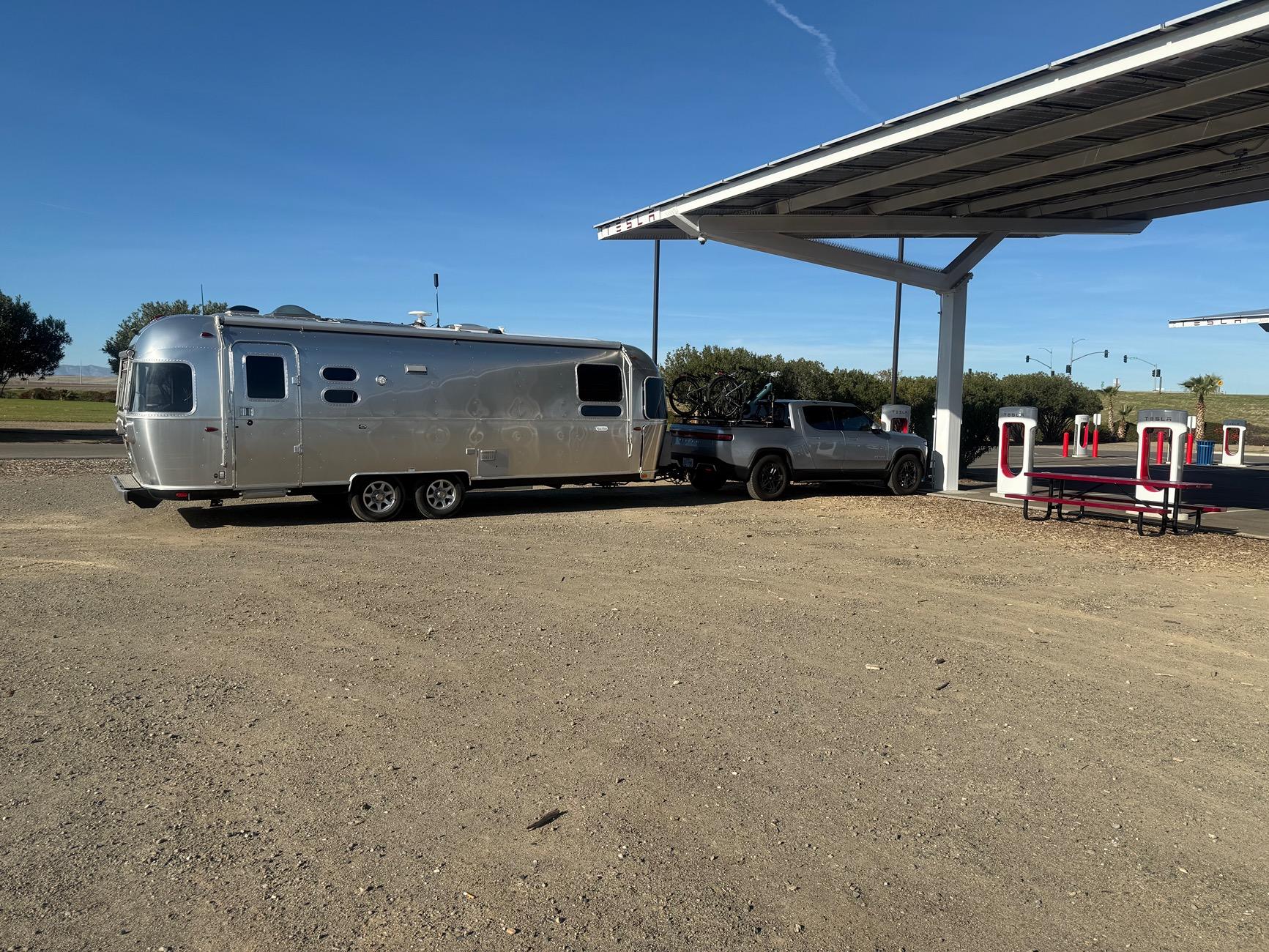 Rivian R1T R1S Bend OR to Temecula CA - Trailer Friendly Chargers list IMG_1037