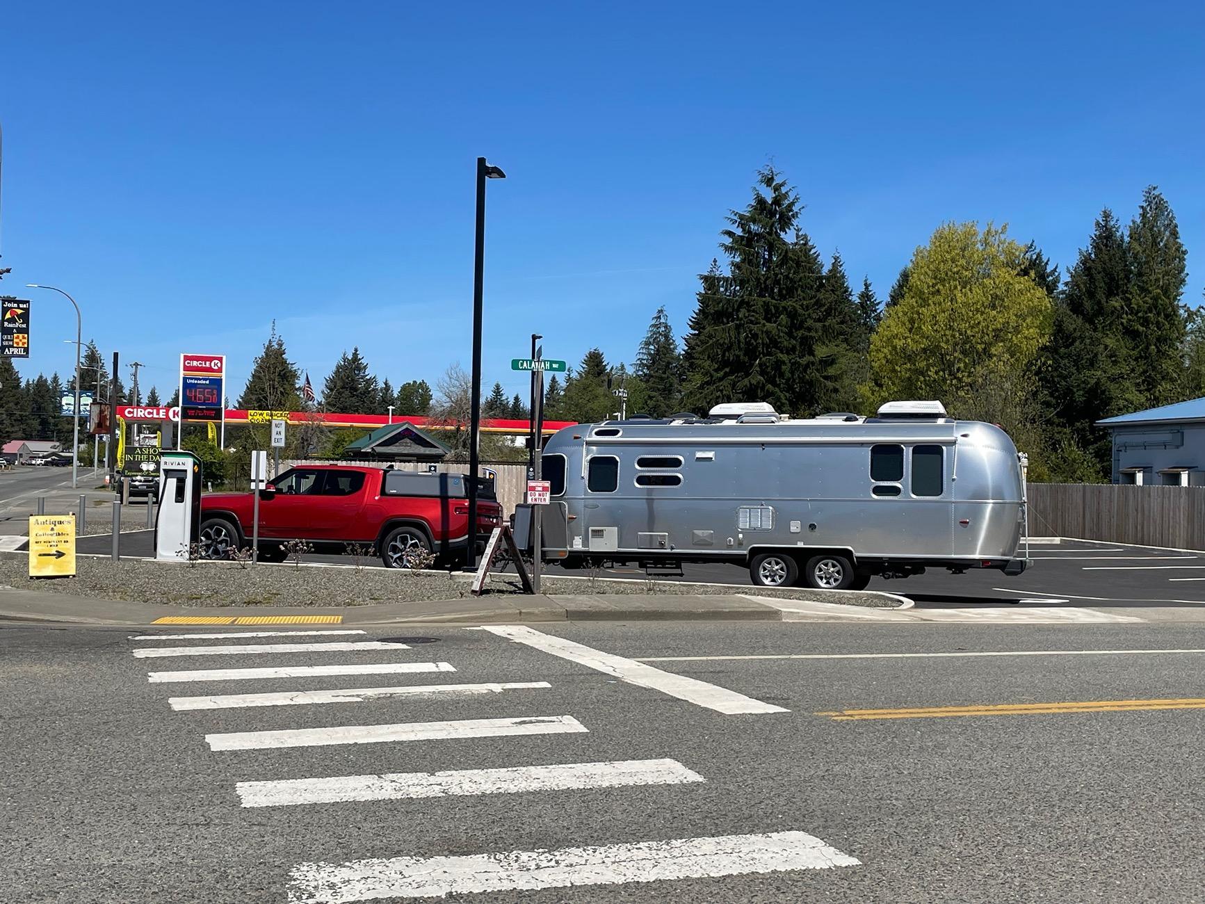 Rivian R1T R1S Bend OR to Temecula CA - Trailer Friendly Chargers list IMG_2632