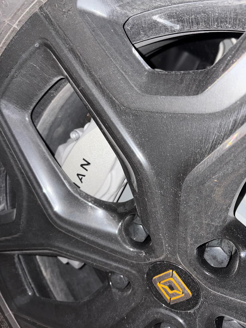 Rivian R1T R1S Delivery qq on caliper covers IMG_9947