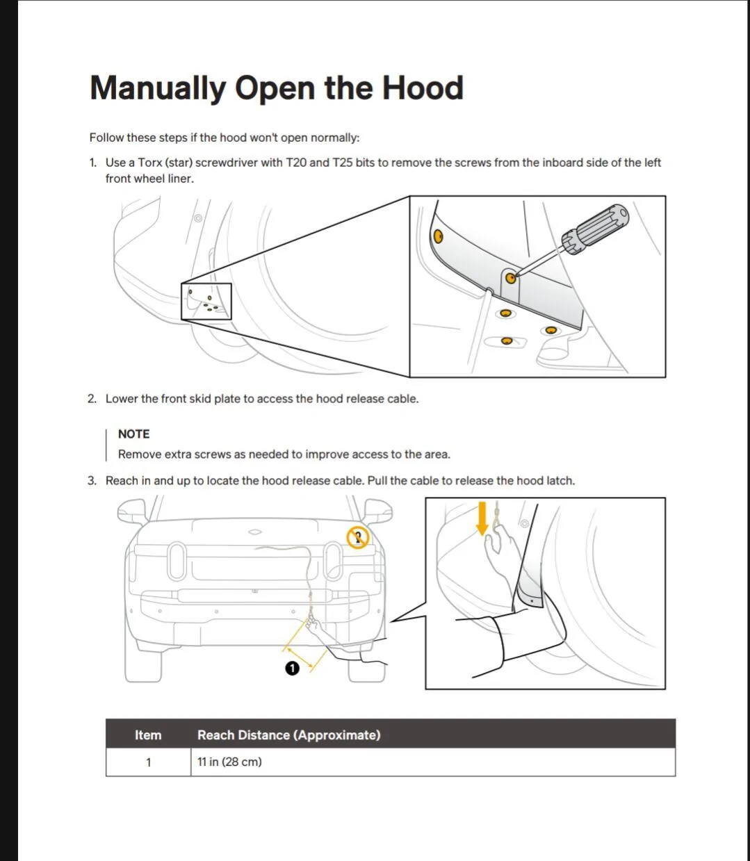 Rivian R1T R1S Frunk Emergency Access Tool Holder Idea 1000002880