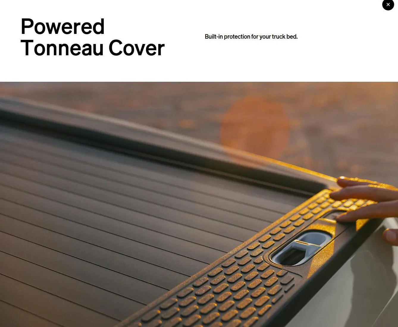 Rivian R1T R1S Rollup "Powered Tonneau Cover V2" available option on some 2025 models now 1740835326245-1