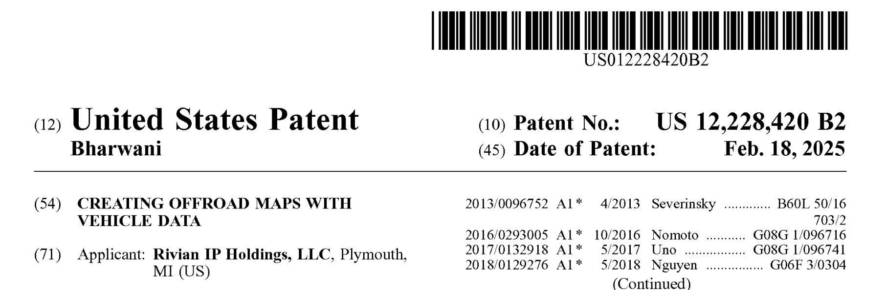Rivian R1T R1S Rivian Patent - Creating Offroad maps with Vehicle Data 1740935302841-1