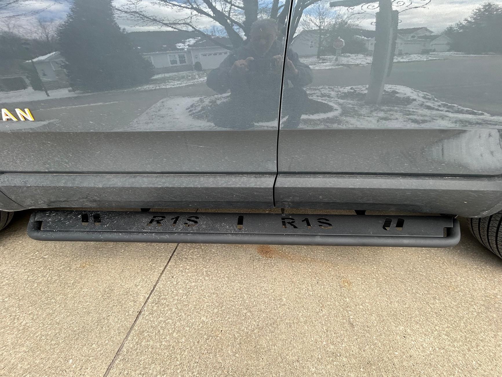 Rivian R1T R1S New EVBase running boards installed IMG_4518