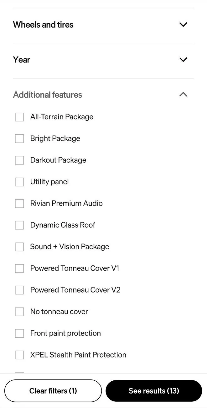Rivian R1T R1S Rollup "Powered Tonneau Cover V2" available option on some 2025 models now 1000000034