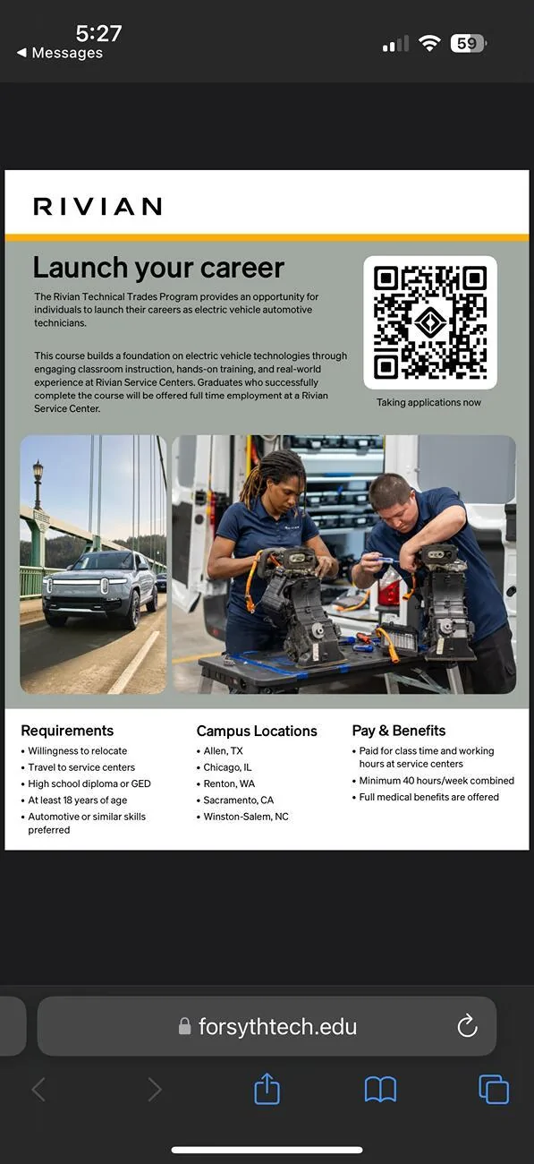 Rivian R1T R1S Rivian offering classes at my local Tech School IMG_7953