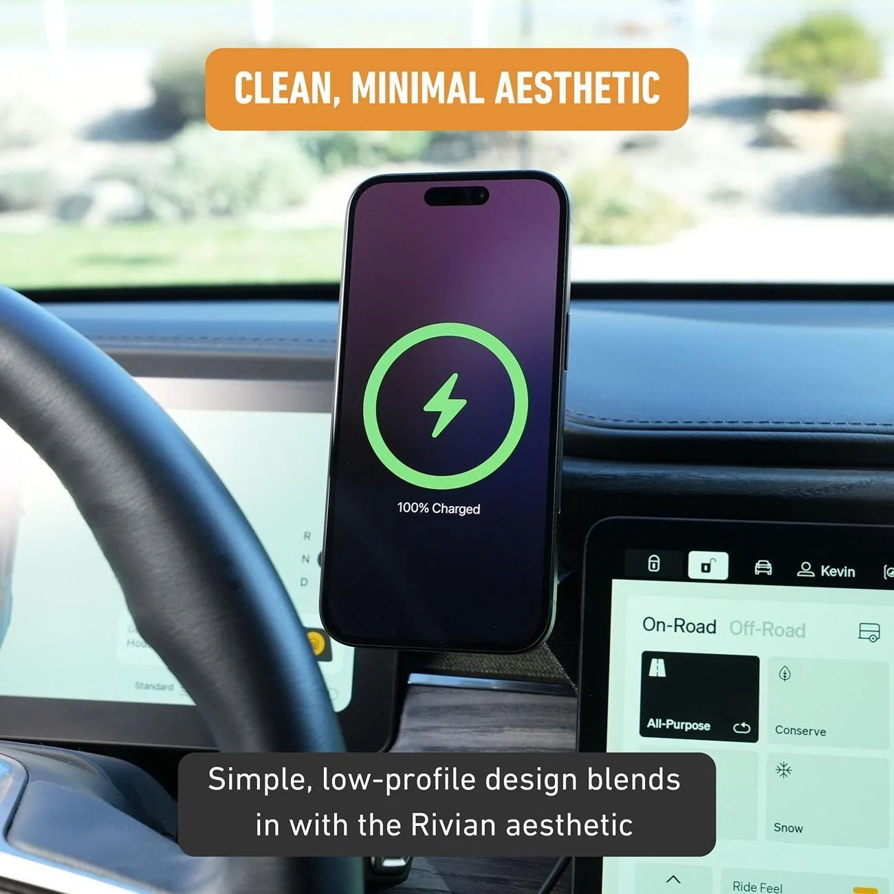 EveryAmp Dash Anchor for Rivian R1T and R1S has a clean minimal aesthetic.jpg