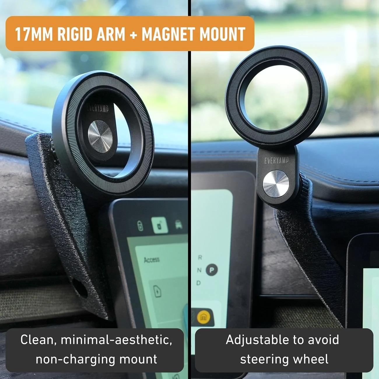 Rivian R1T and R1S Dash Anchor Clamp with Rigid Arm and MagSafe.jpg