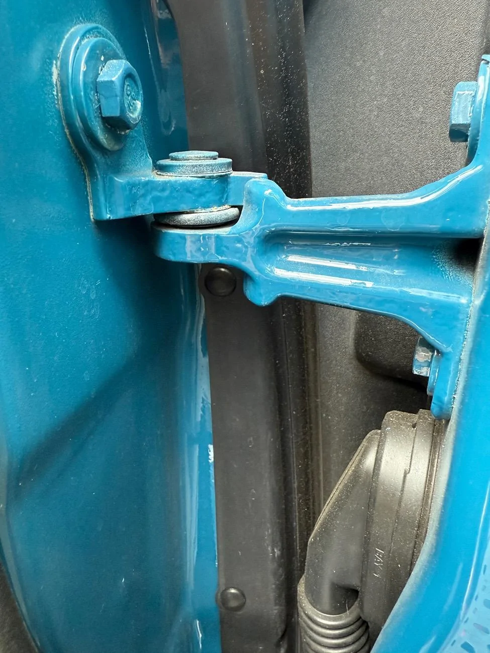 Rivian R1T R1S Missing upper door hinge bolt -  what size? IMG_1684