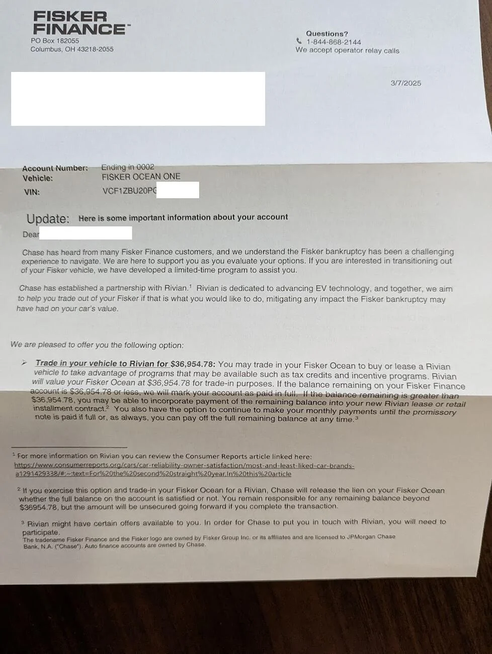 Rivian R1T R1S The newest Rivian demand lever? Fisker-Chase-Bank-Rivian Incentive (3/2025) 1741720558439-2f