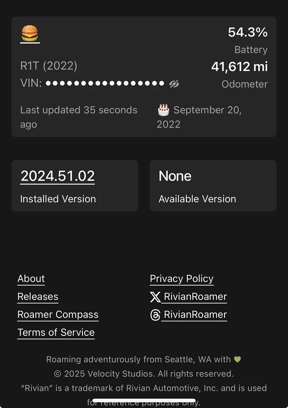 Rivian R1T R1S Update 2025.06 is out! IMG_5799
