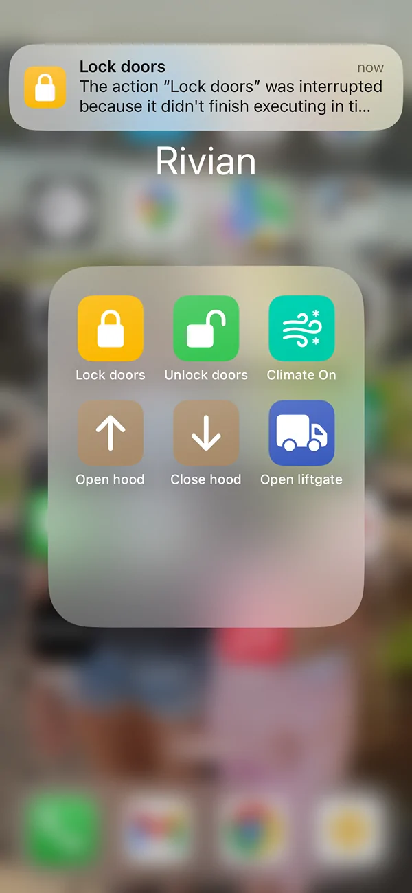Rivian R1T R1S Has anyone else noticed Apple shortcuts no longer work? IMG_5899