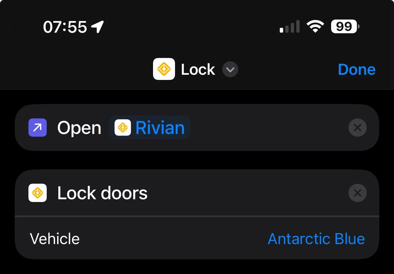Rivian R1T R1S Has anyone else noticed Apple shortcuts no longer work? IMG_3489