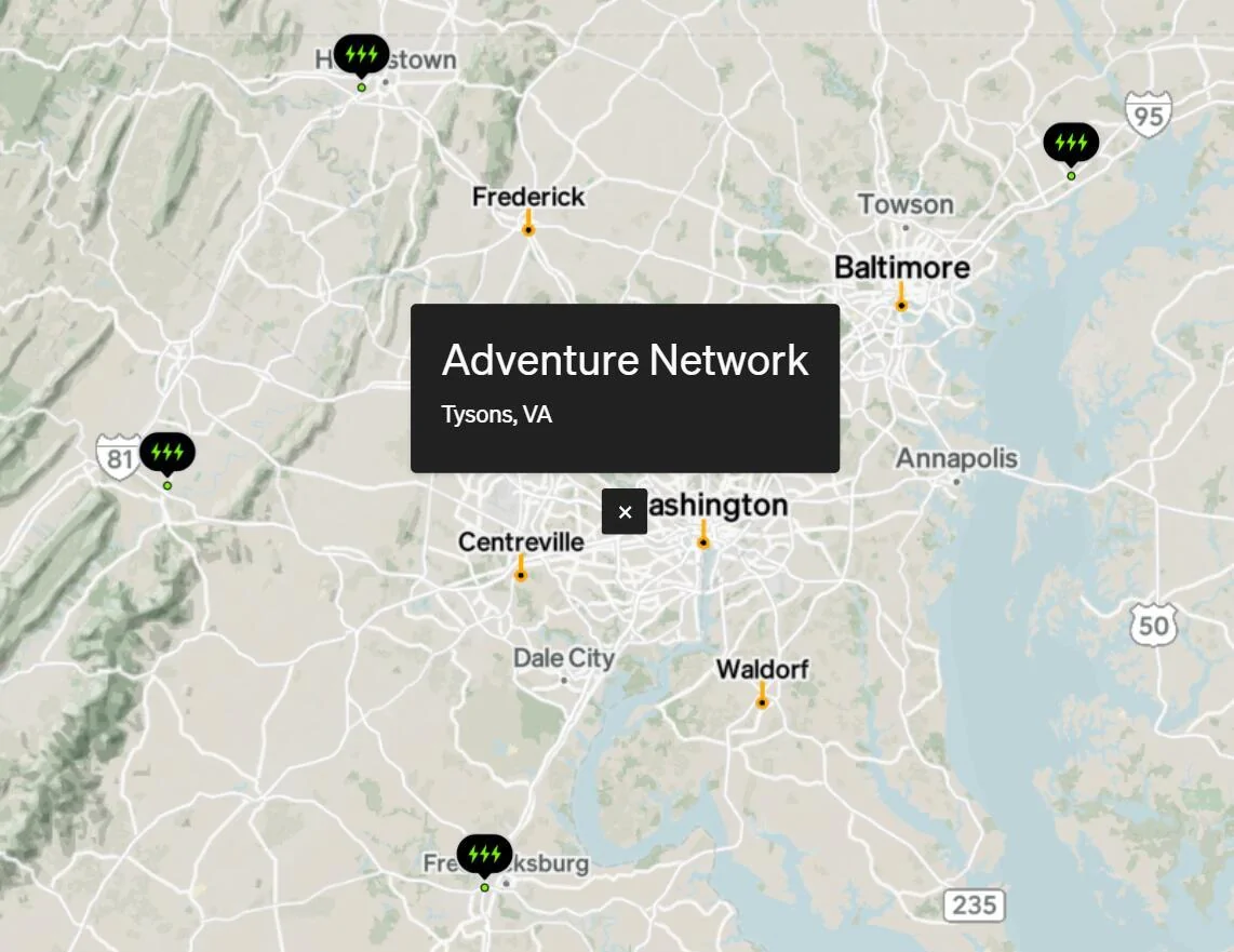 Rivian R1T R1S RAN Rivian Charging Stations Locations Map via Google Maps 1741892669768-y3