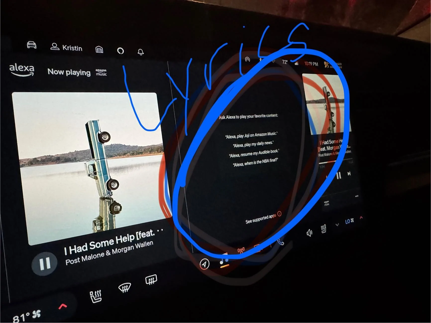 Rivian R1T R1S Entertainment display improvement suggestion IMG_7323