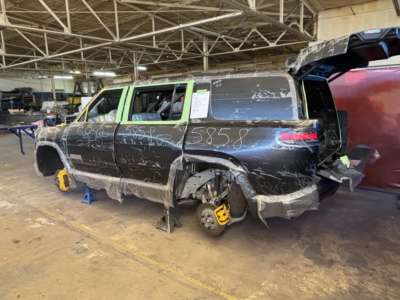 Rivian R1T R1S Did someone say Armor? Real Ballistic Armored (Bulletproof) R1S Tri Motor in production process... image_0