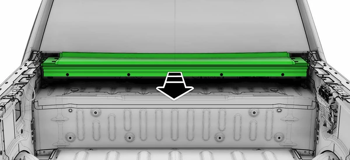 Rivian R1T R1S Reclaiming empty powered tonneau cover space 1000003116