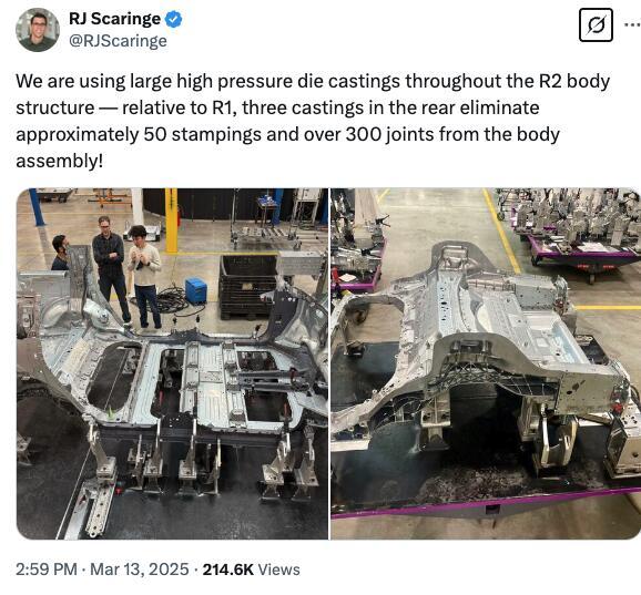 Rivian R1T R1S Photo: R2 body built w/ production dies! NACS charge port location = driver's side ? 1742323679519-3w