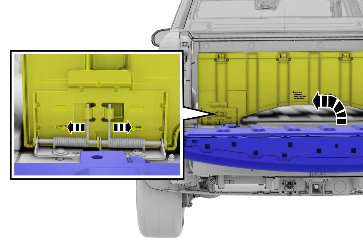 Rivian R1T R1S Dirt inside tailgate, can I remove the plastic cover? 1000003131