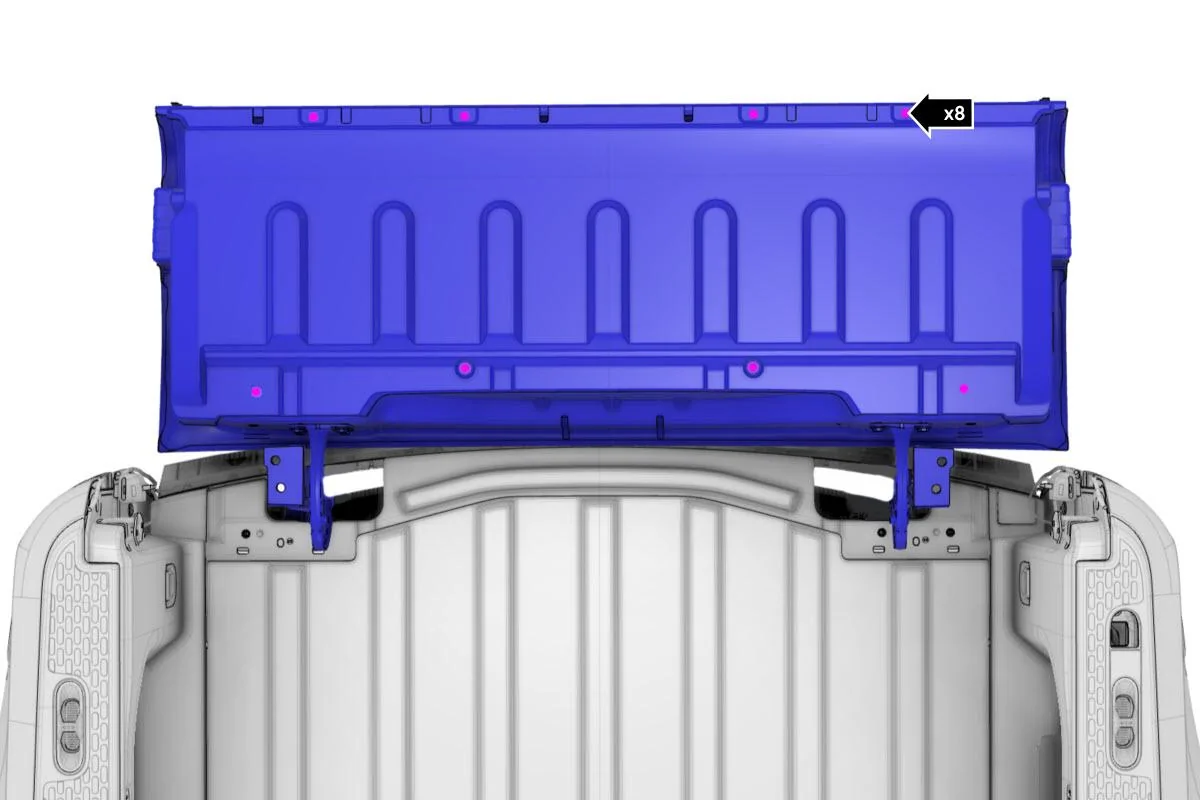 Rivian R1T R1S Dirt inside tailgate, can I remove the plastic cover? 1000003130