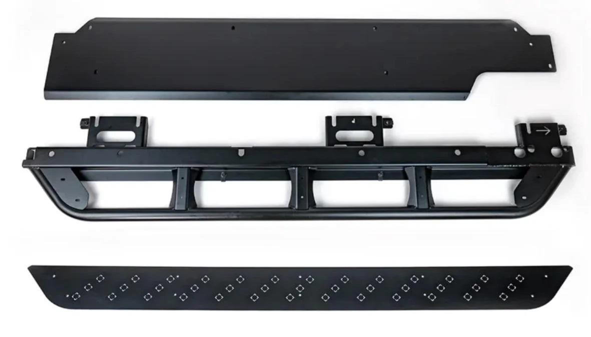 Rivian R1T R1S Initial Comparison of Running Boards and Rock Sliders EV Sportline RS