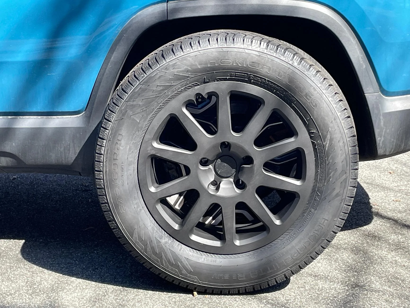 Rivian R1T R1S Thuren Fabrication wheels with Nokian Hakkapeliitta R5 winter tires. IMG_8897