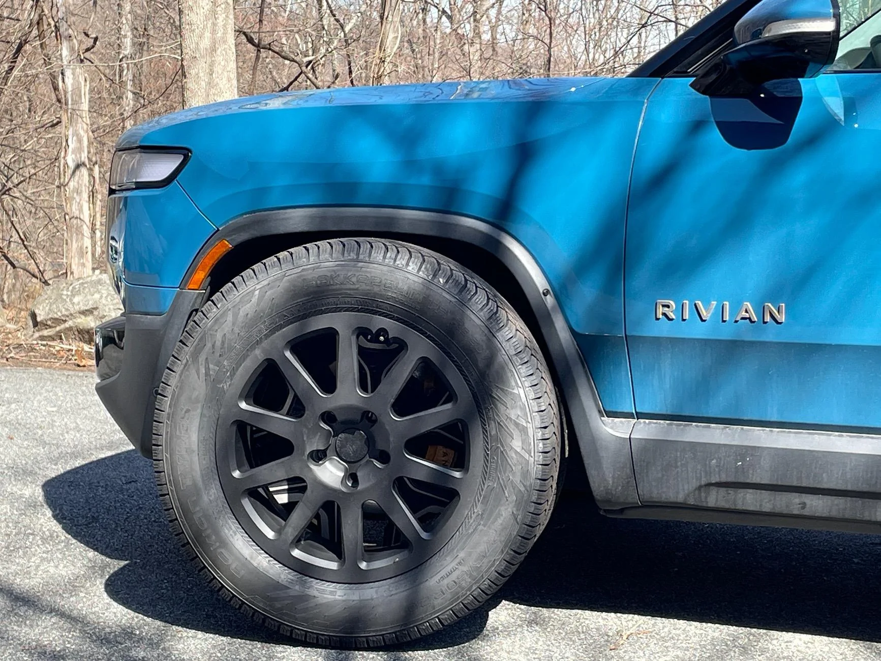 Rivian R1T R1S Thuren Fabrication wheels with Nokian Hakkapeliitta R5 winter tires. IMG_8896