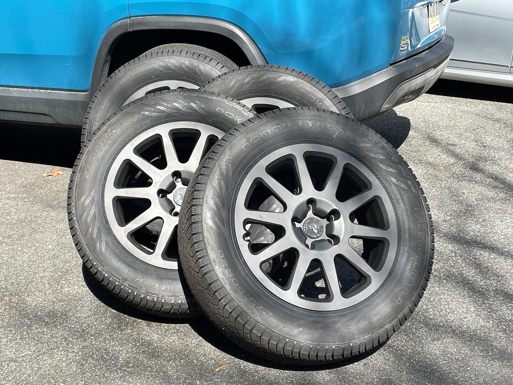 Rivian R1T R1S Thuren Fabrication wheels with Nokian Hakkapeliitta R5 winter tires. IMG_8892