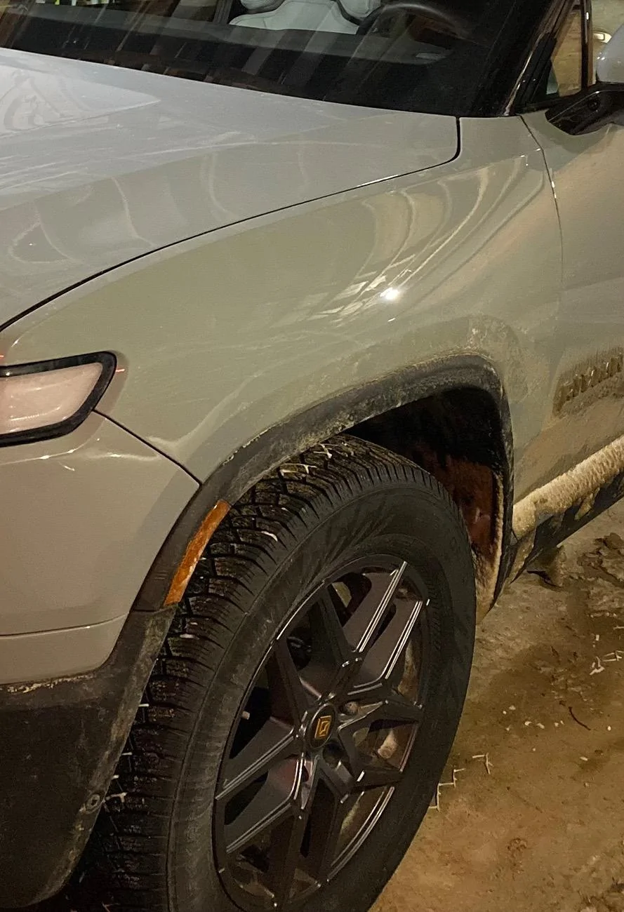 Rivian R1T R1S Thuren Fabrication wheels with Nokian Hakkapeliitta R5 winter tires. IMG_5952