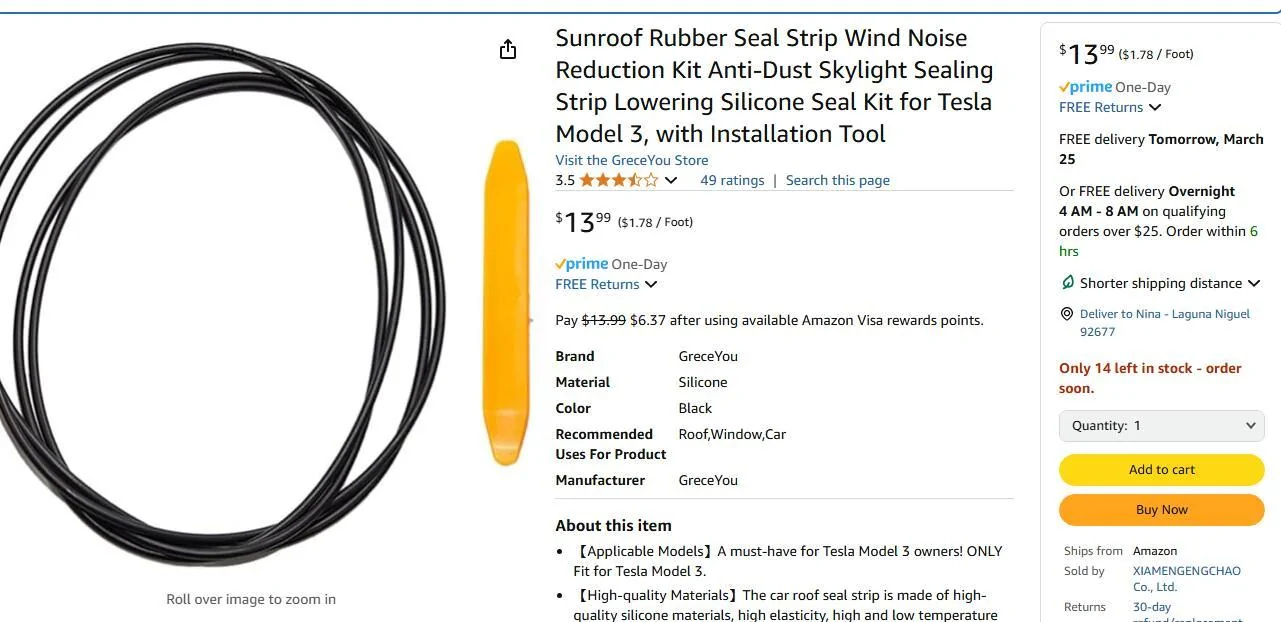 Rivian R1T R1S Dashboard Rattle - Solved using rubber seal strip Screenshot 2025-03-24 102950