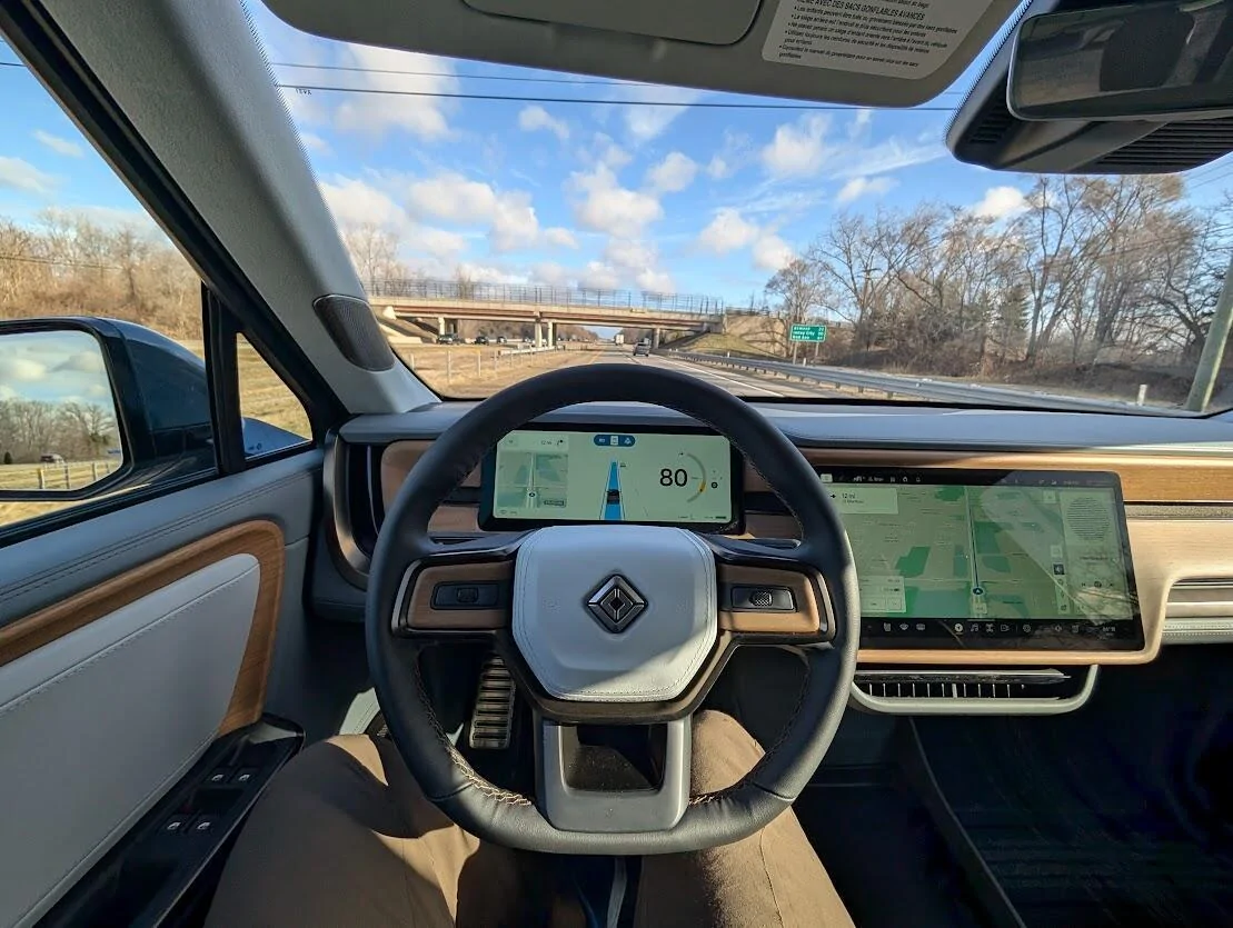 Rivian R1T R1S RJ Demonstrates Autonomous Hands-Free Driving Aids 1742913646332-d4