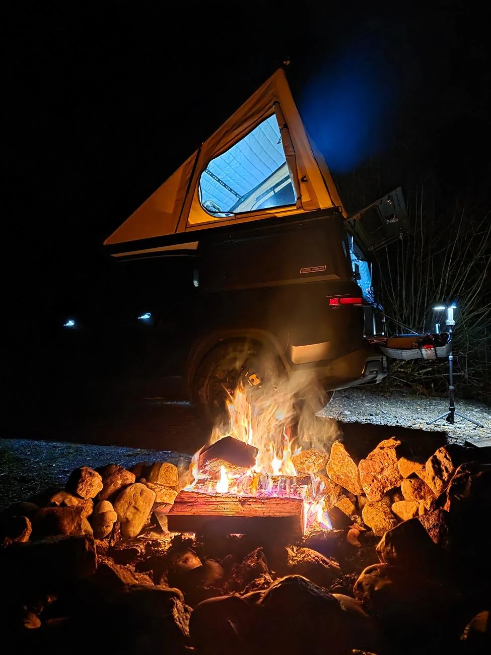 Rivian R1T R1S Amazing solo camping trip turned into self recovery, body damage, and a week long ordeal to get it all fixed 20250315_202209