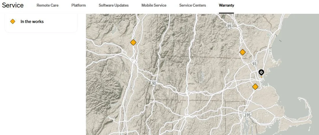 Rivian R1T R1S N.E. Service Centers Canton