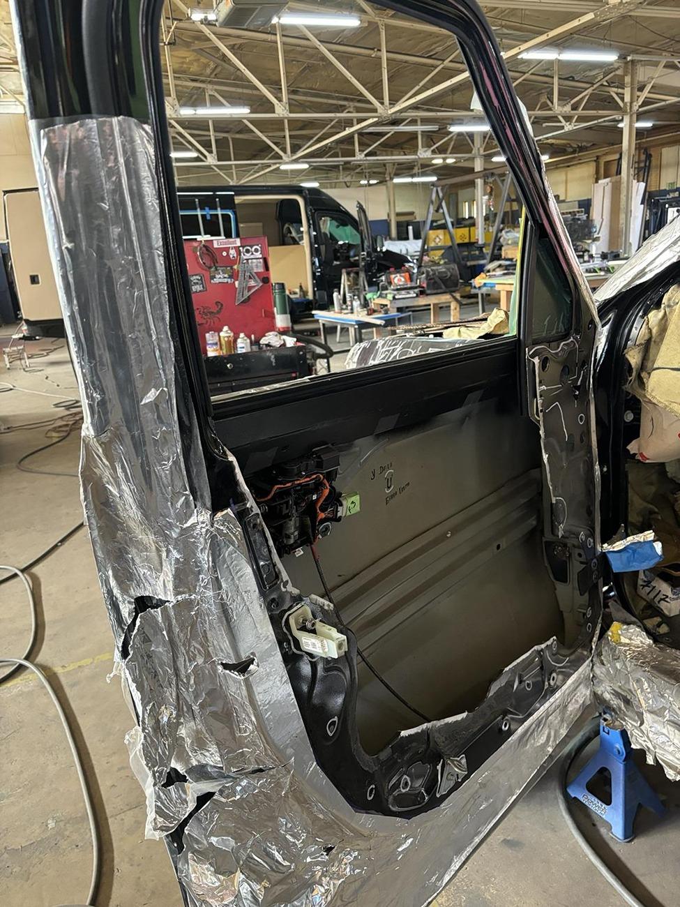 Rivian R1T R1S Did someone say Armor? Real Ballistic Armored (Bulletproof) R1S Tri Motor in production process... image_0 7.JPG