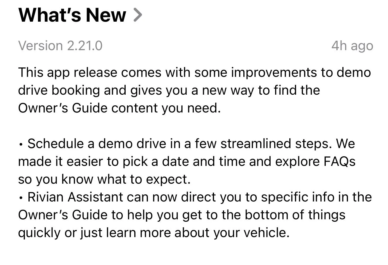 Rivian R1T R1S New IOS mobile app 2.21.0 IMG_0083