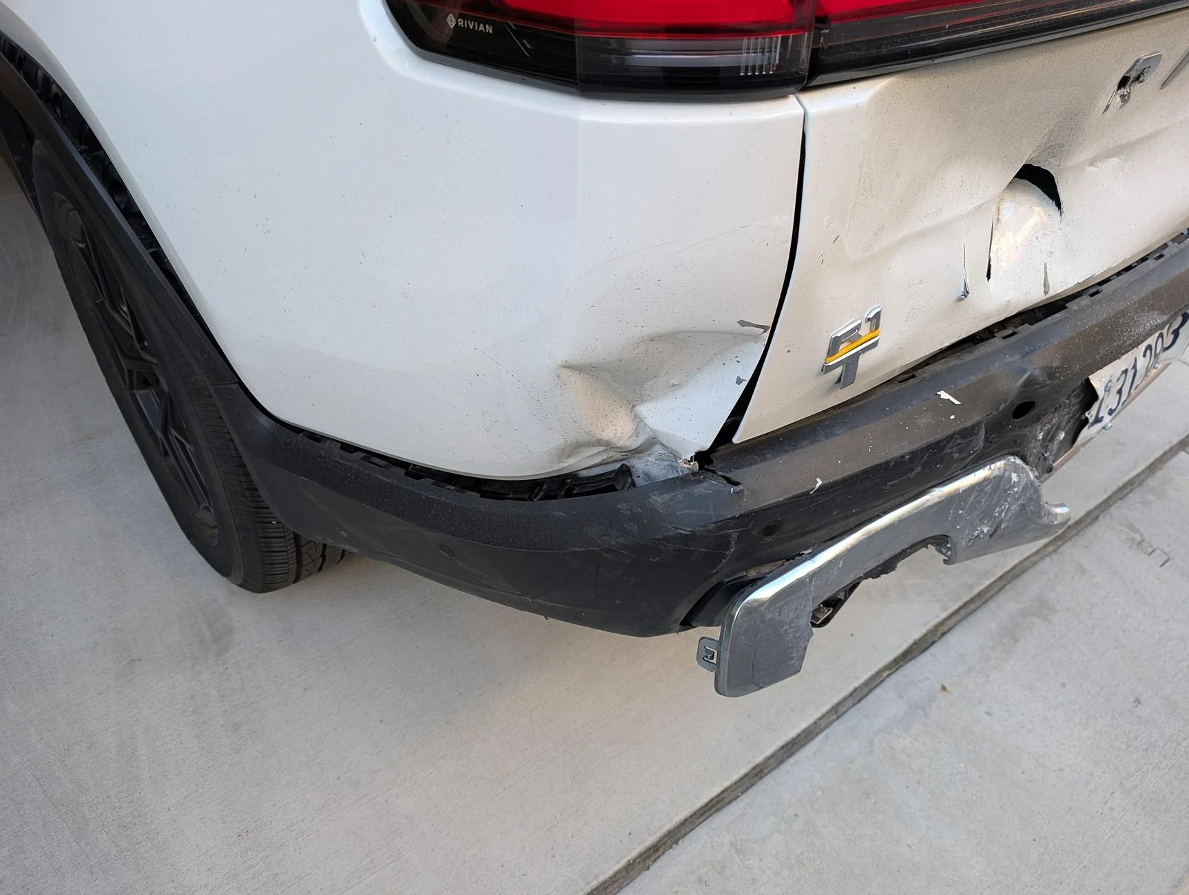 Rivian R1T R1S Rear Ended - Thankful for R1T Safety PXL_20250406_142354308