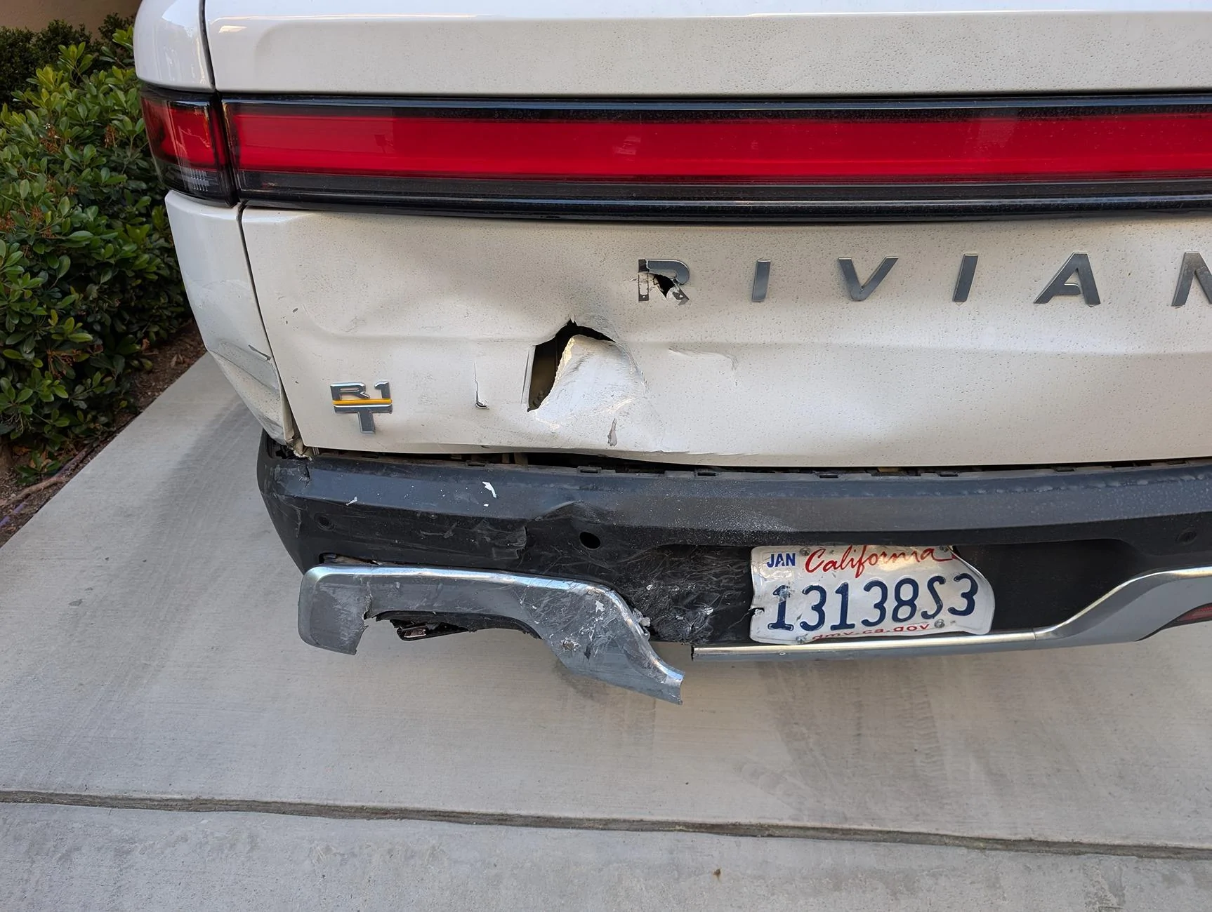 Rivian R1T R1S Rear Ended - Thankful for R1T Safety PXL_20250406_142357524
