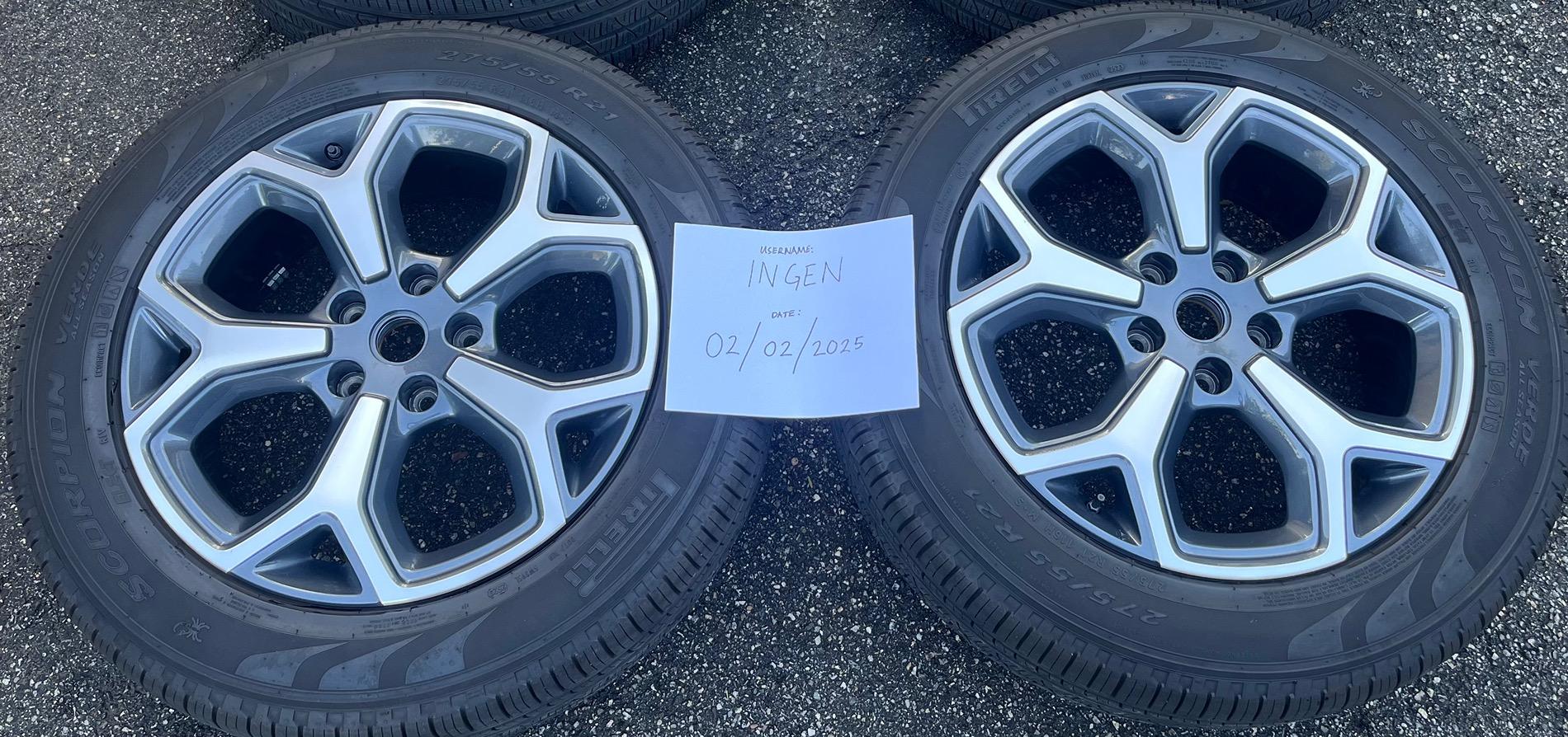 Rivian R1T R1S OEM 21" Wheel, Tire, TPMS $400/each IMG_3859